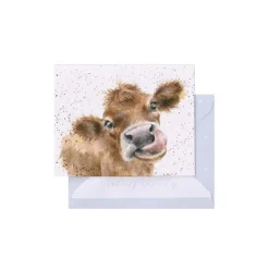 Wrendale Designs Greeting Cards-'Mooo' Gift Enclosure Card