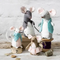 Corinne Lapierre Crafts|Children-Mouse Family Wool Mix Felt Craft Kit