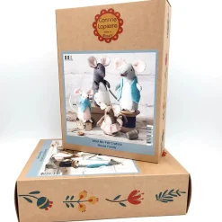 Corinne Lapierre Crafts|Children-Mouse Family Wool Mix Felt Craft Kit