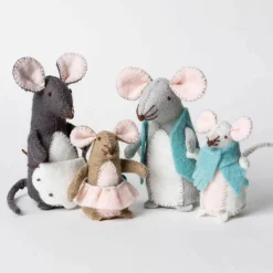 Corinne Lapierre Crafts|Children-Mouse Family Wool Mix Felt Craft Kit