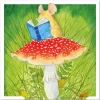 Emma Ball Greeting Cards-Mouse on a Toadstool Greetings Card
