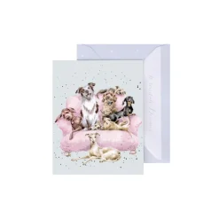 Wrendale Designs Greeting Cards-'Movie Night' Dog Gift Enclosure Card