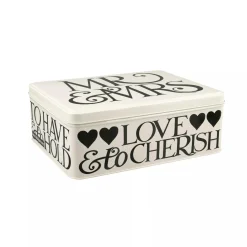Emma Bridgewater Storage-Mr. & Mrs. Black Toast Deep Rectangular Tin