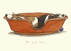 Two Bad Mice Greeting Cards-Mr & Mrs Greetings Card