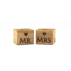 Selbrae Tea|Egg Cups-Mr & Mrs Oak Egg Cups - Set of 2