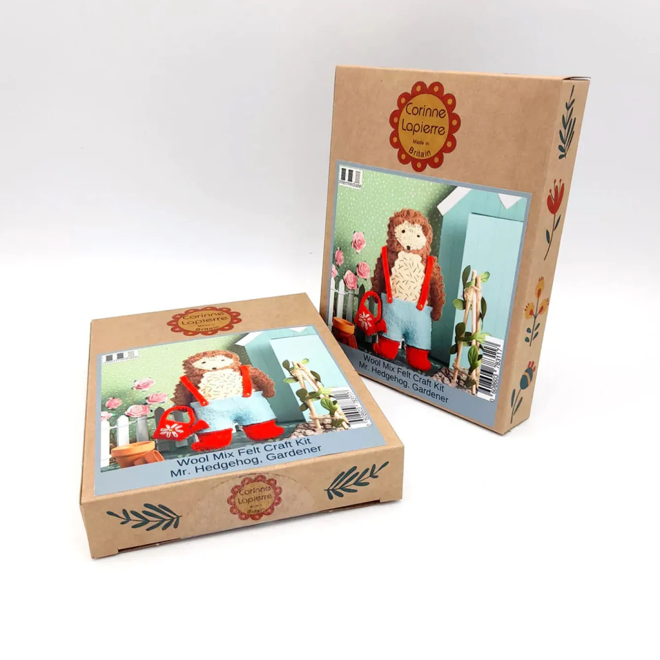 Corinne Lapierre Crafts|Children-Mr. Hedgehog Gardener Felt Craft Mini Kit