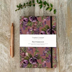 Toasted Crumpet Stationery-Mulberry Mauve A5 Lined Notebook
