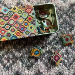 Emma Ball Crafts-Mystical Lanterns Set of 6 Stitch Markers in a Pocket Tin