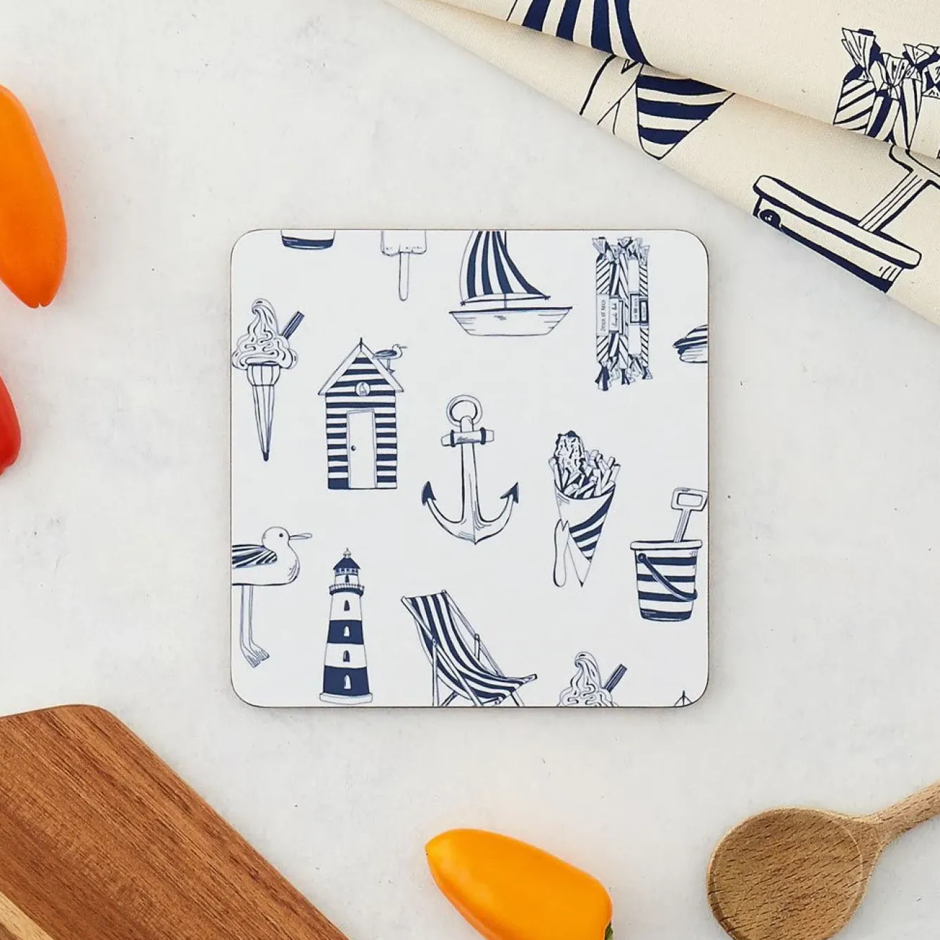 Victoria Eggs Melamine-Nautical Pot Stand