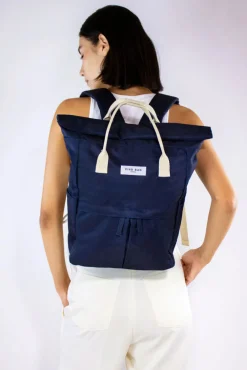 Kind Bag London Bags-Navy Hackney Medium Backpack