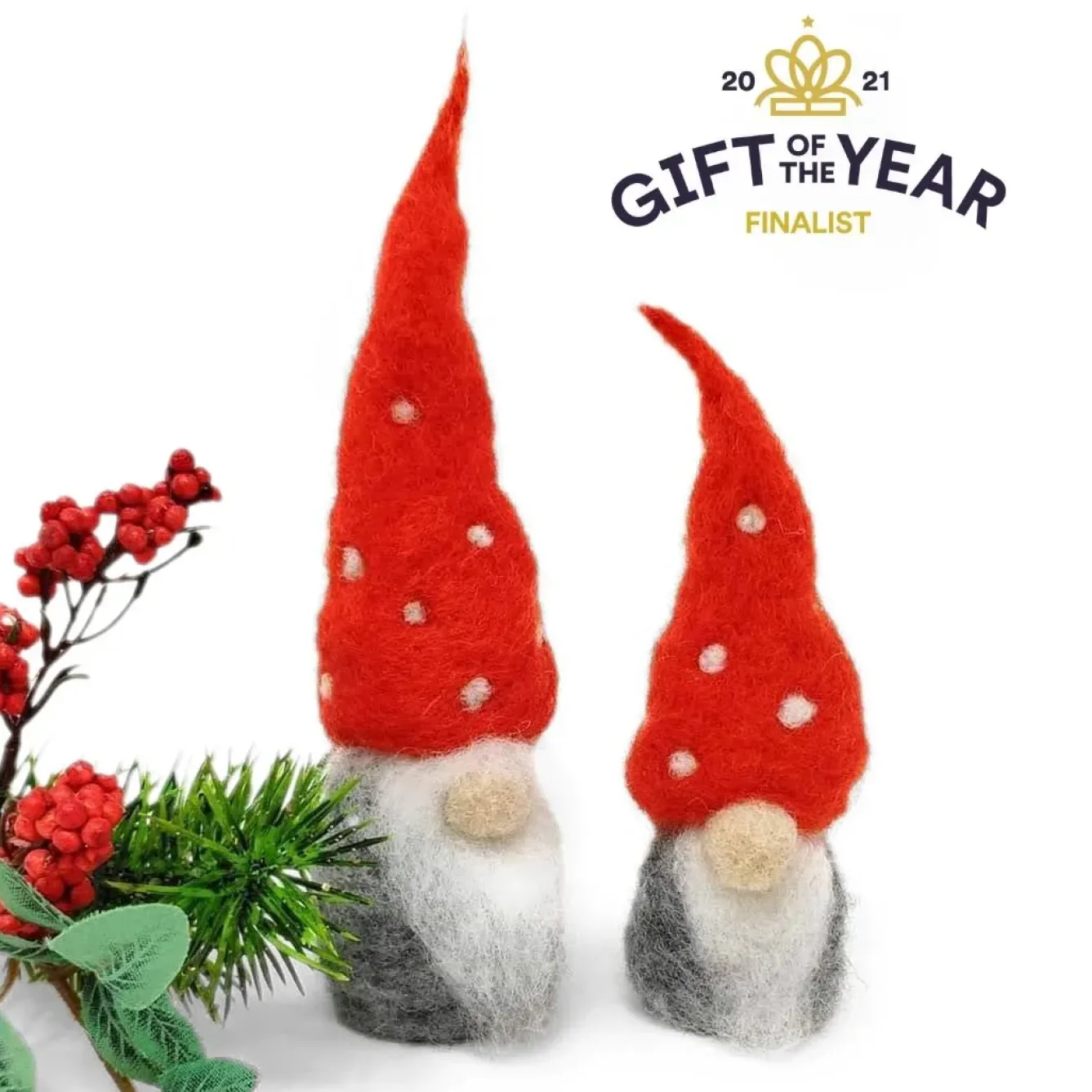 The Crafty Kit Co. Christmas|Crafts-Nordic Gnomes Needle Felting Kit