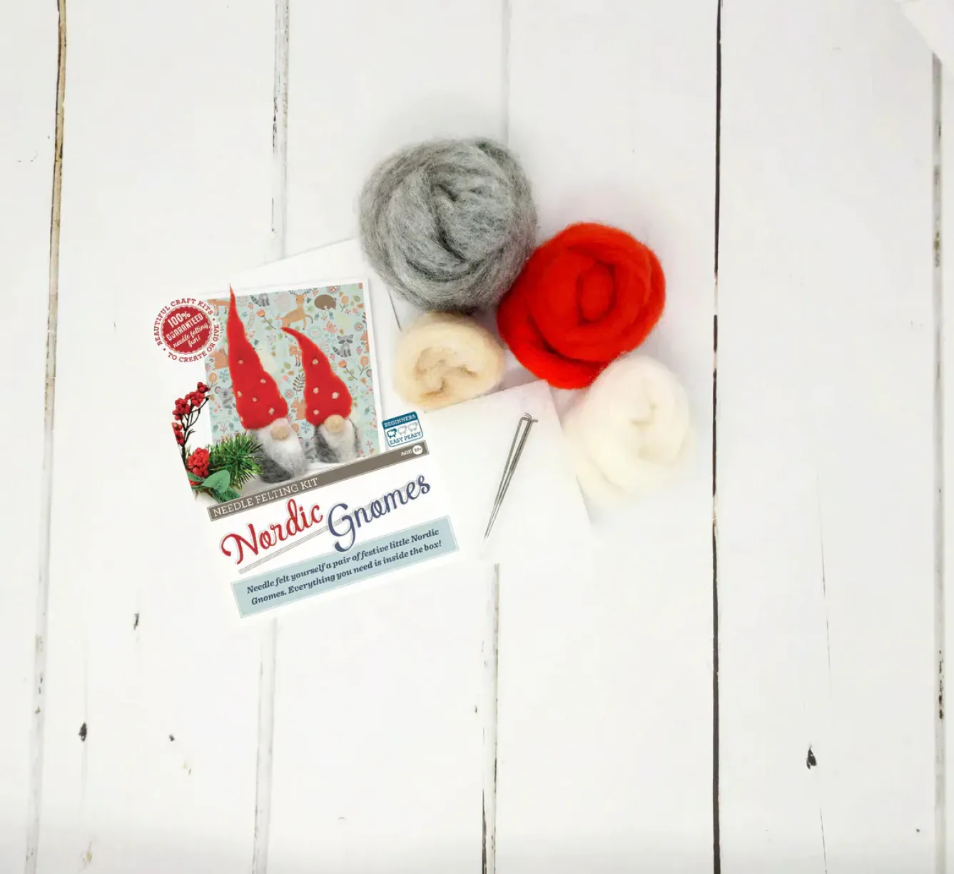 The Crafty Kit Co. Christmas|Crafts-Nordic Gnomes Needle Felting Kit