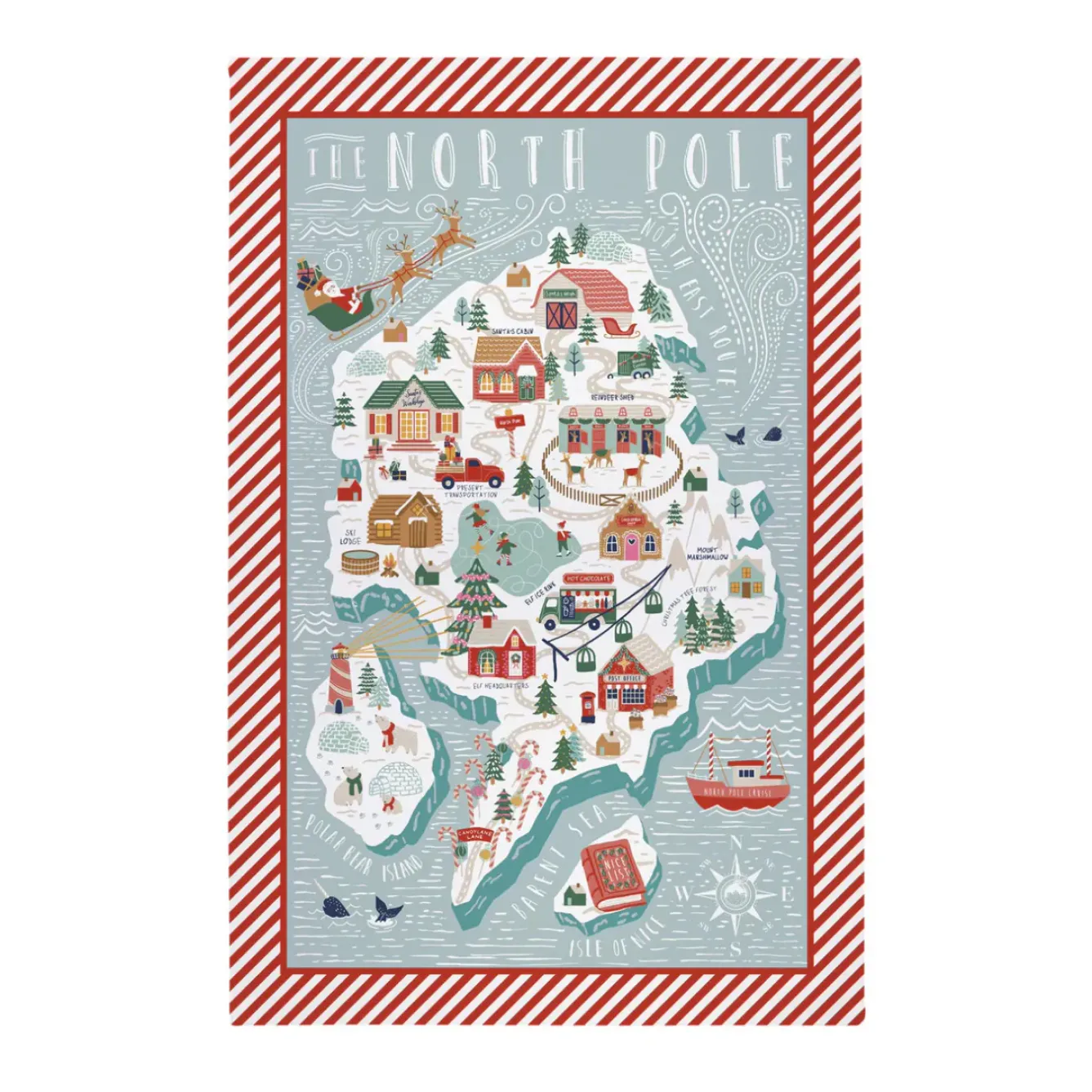 Ulster Weavers Christmas|Tea-North Pole Cotton Tea Towel
