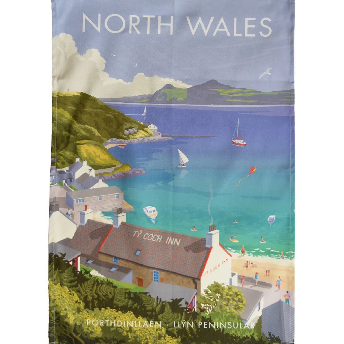 Town Towels Tea|Tea Towels-North Wales - Porthdinllaen Tea Towel