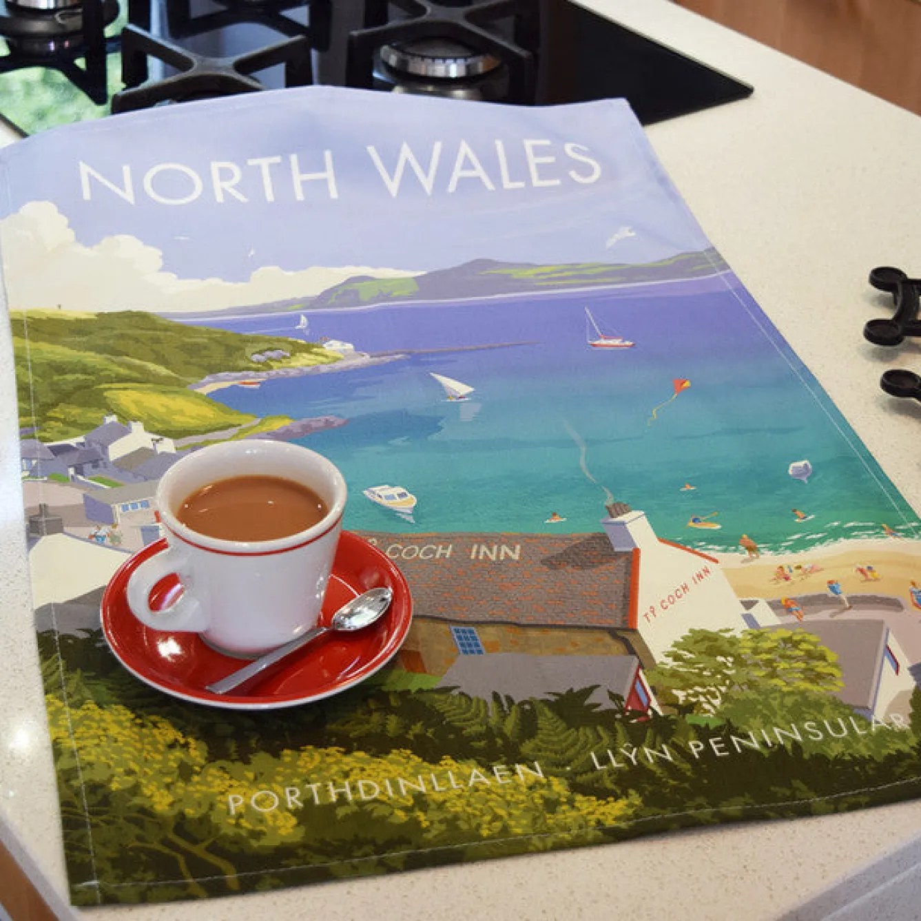 Town Towels Tea|Tea Towels-North Wales - Porthdinllaen Tea Towel