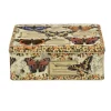 Elite Tins Flowers & Fruits|Storage-Nostalgia - Vintage Butterflies Deep Rectangular Tin
