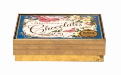 Elite Tins Novelty-Nostalgia Blue Chocolates Rectangular Tin