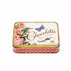 Elite Tins Novelty-Nostalgia Chocolates Finest Quality Small Rectangular Tin
