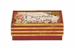 Elite Tins Novelty-Nostalgia Red Chocolates Small Rectangular Tin