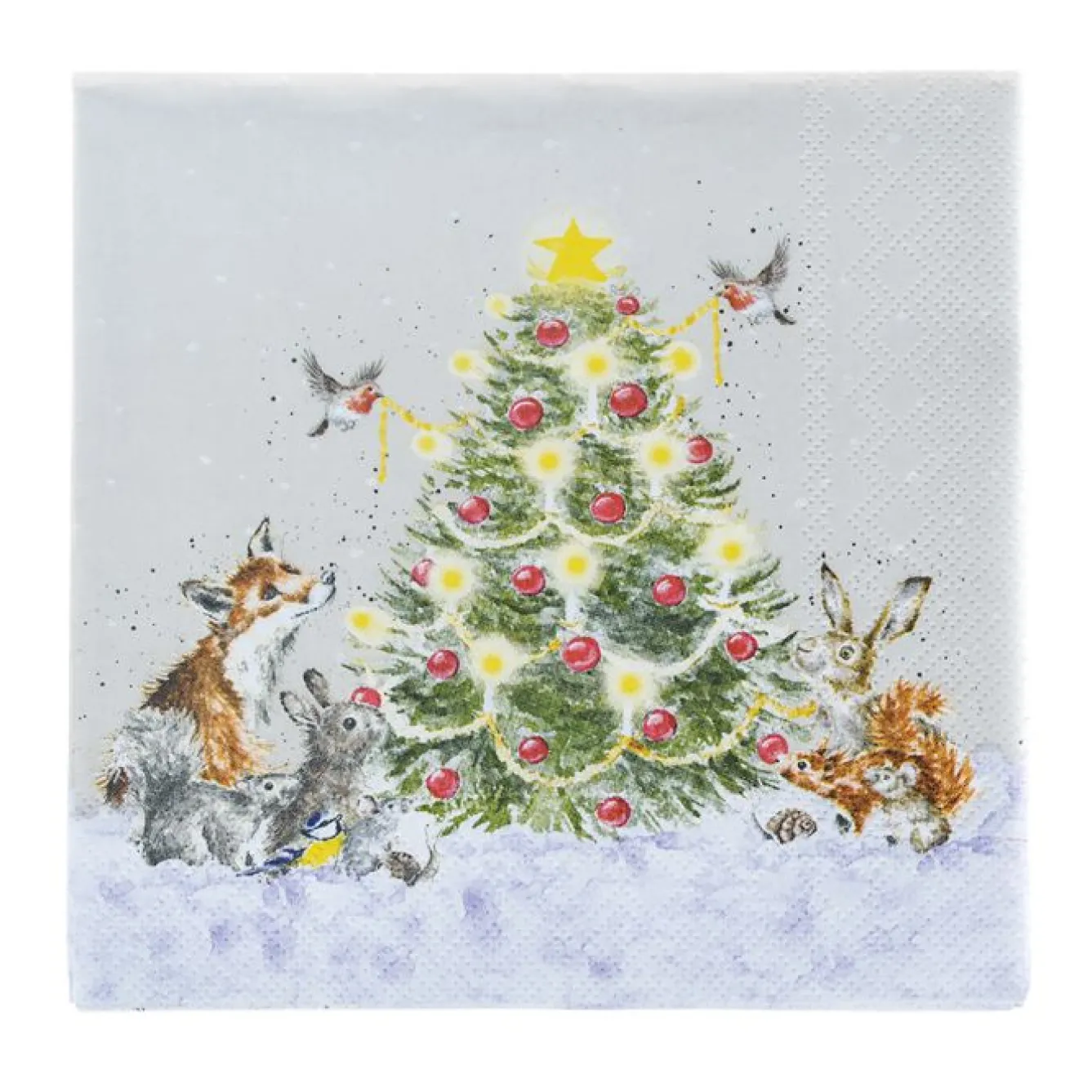 Wrendale Designs Christmas-'Oh Christmas Tree' Woodland Animals Paper Napkins