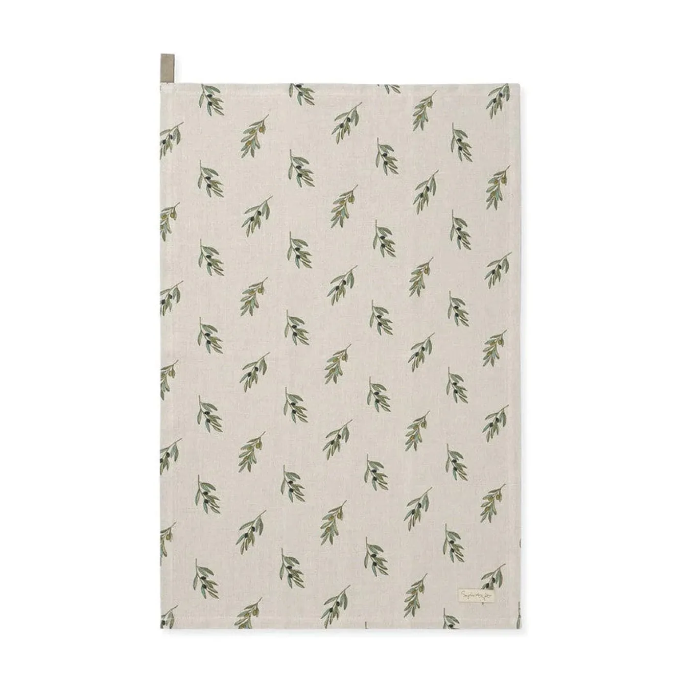 Sophie Allport Tea|Tea Towels-Olive Branches Linen Tea Towel