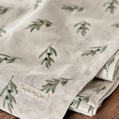 Sophie Allport Tea|Table Runners-Olive Linen Table Runner