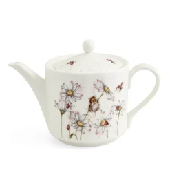 Wrendale Designs Tea|Teapots-'Oops a Daisy' Mouse Fine Bone China Teapot