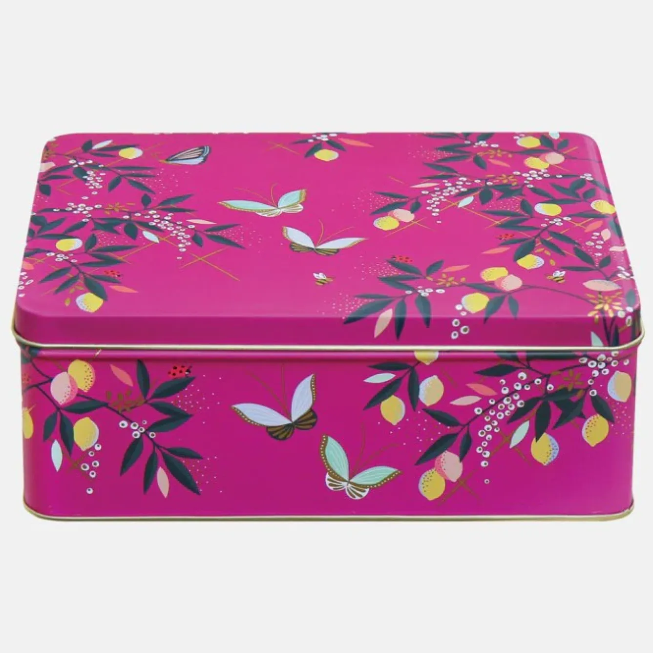Sara Miller London Novelty|Storage-Orchard Butterfly Deep Rectangular Tin