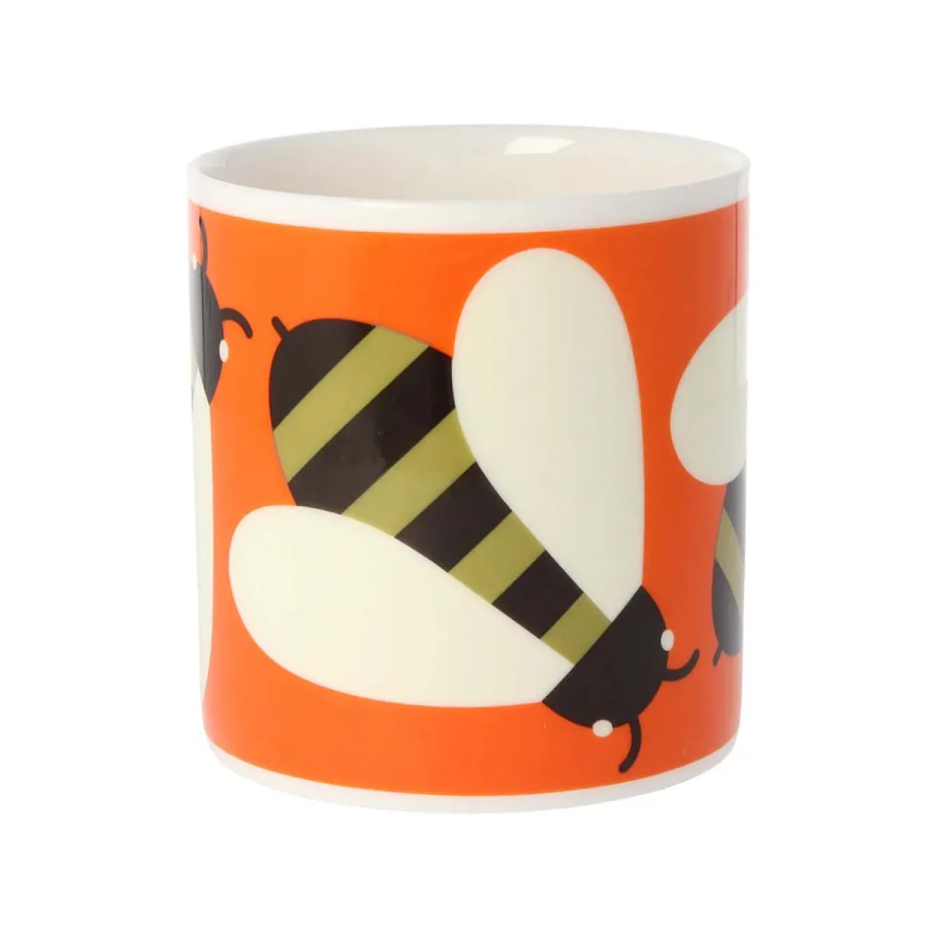 Orla Kiely Tea|Bright Colors-Busy Bee Orange Bone China Mug