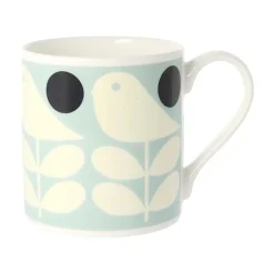 Orla Kiely Tea|Bright Colors-Early Bird Light Blue Bone China Mug