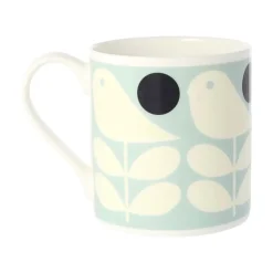 Orla Kiely Tea|Bright Colors-Early Bird Light Blue Bone China Mug