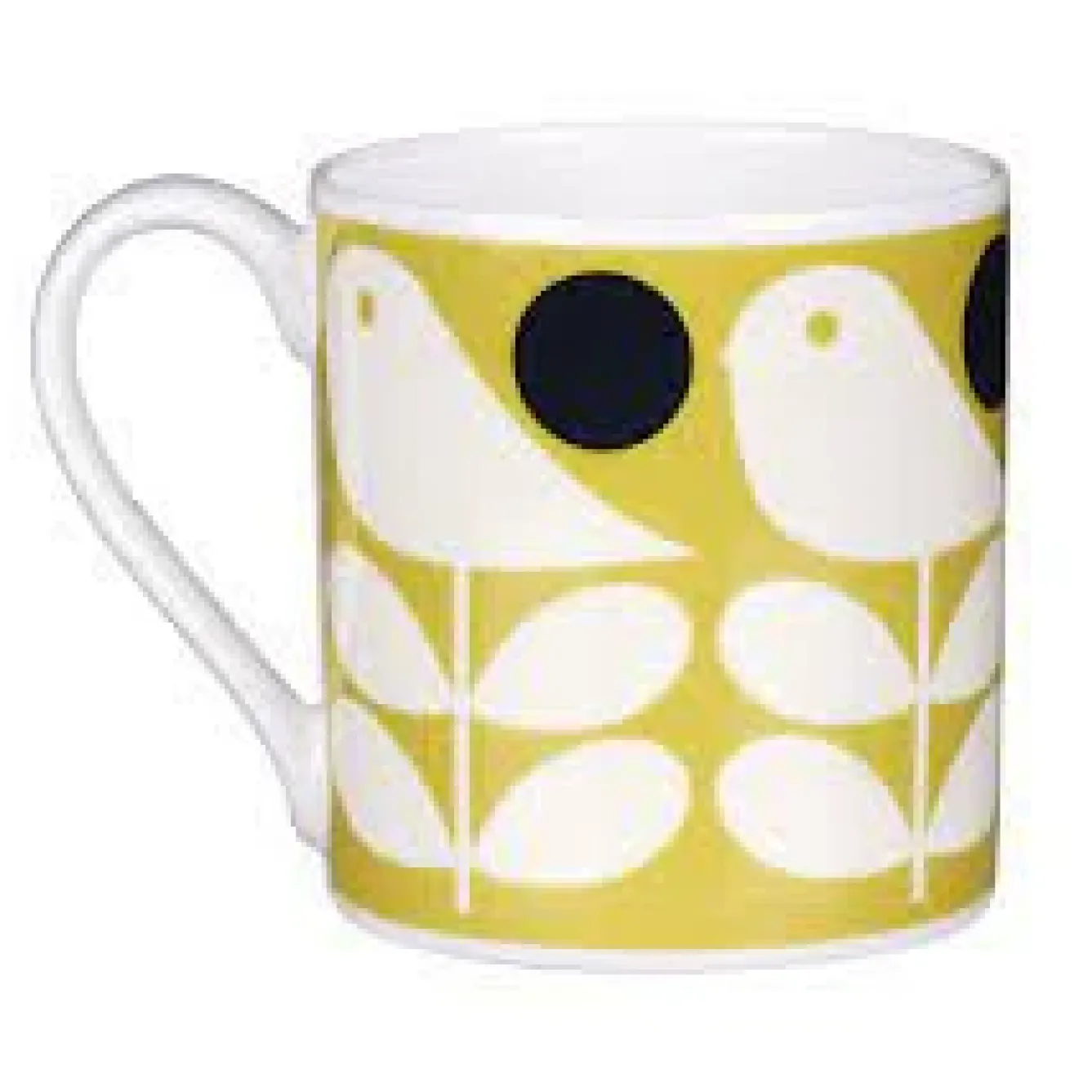 Orla Kiely Tea|Bright Colors-Early Bird Yellow Bone China Mug