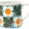 Orla Kiely Tea-Floret Turquoise Bone China Mug