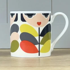Orla Kiely Tea|Bright Colors-Lady Stem Bone China Mug