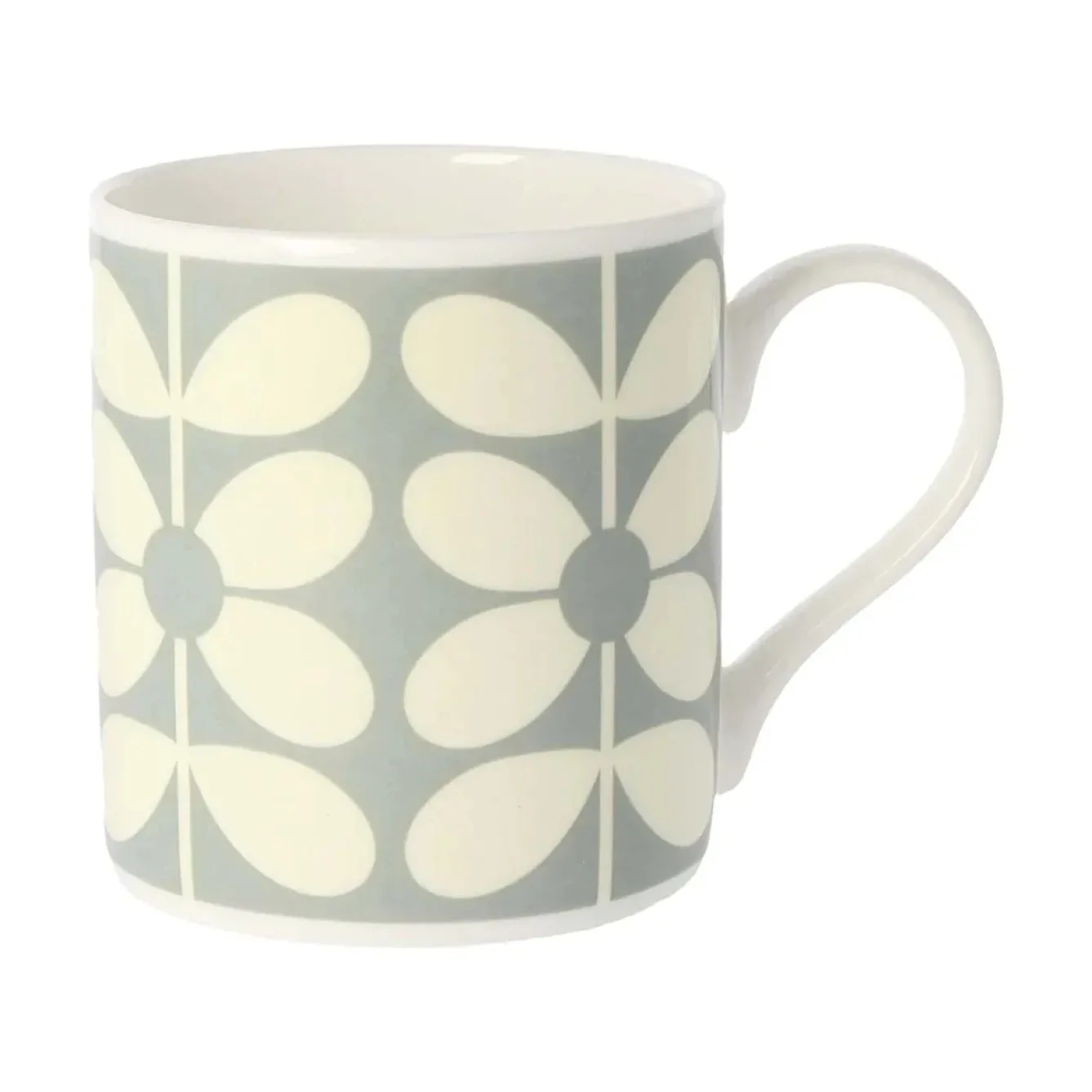Orla Kiely Tea|Bright Colors-60's Stem Duckegg Bone China Mug