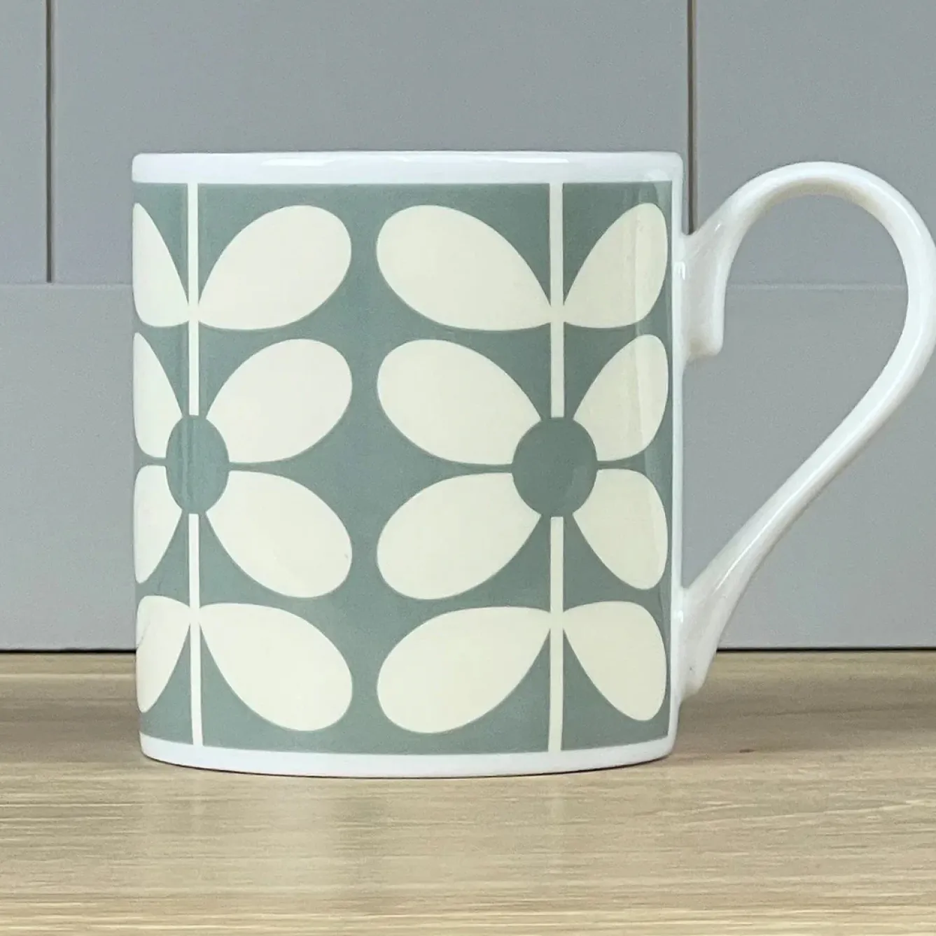 Orla Kiely Tea|Bright Colors-60's Stem Duckegg Bone China Mug