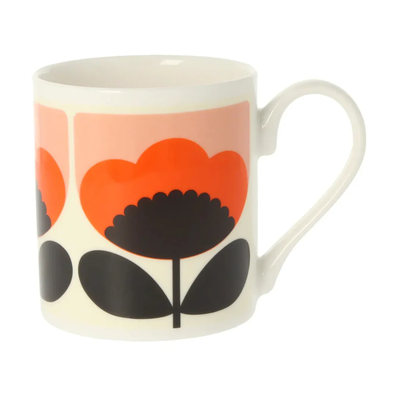 Orla Kiely Tea|Bright Colors-Spring Bloom Orange Bone China Mug