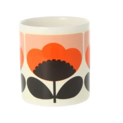 Orla Kiely Tea|Bright Colors-Spring Bloom Orange Bone China Mug