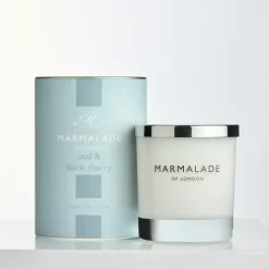 Marmalade of London Home Fragrance-Oud & Black Cherry Glass Candle