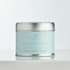 Marmalade of London Home Fragrance-Oud & Black Cherry Medium Tin Candle