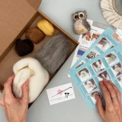 Bergin & Bath Crafts-Owl Needle Felting Kit