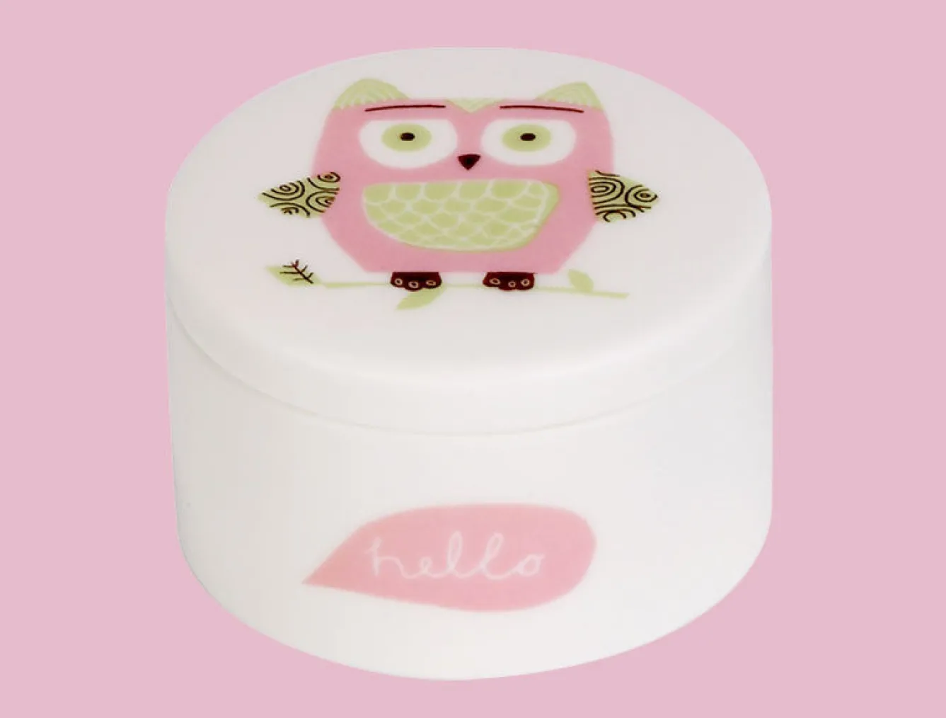 Repeat Repeat Children-Owlie Keepsake Box in Pink