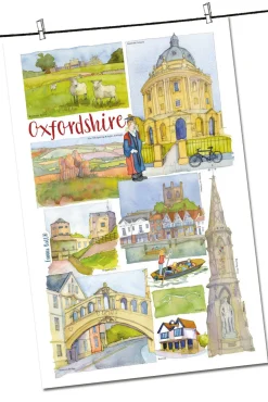 Emma Ball Tea|Tea Towels-Oxfordshire by Tea Towel