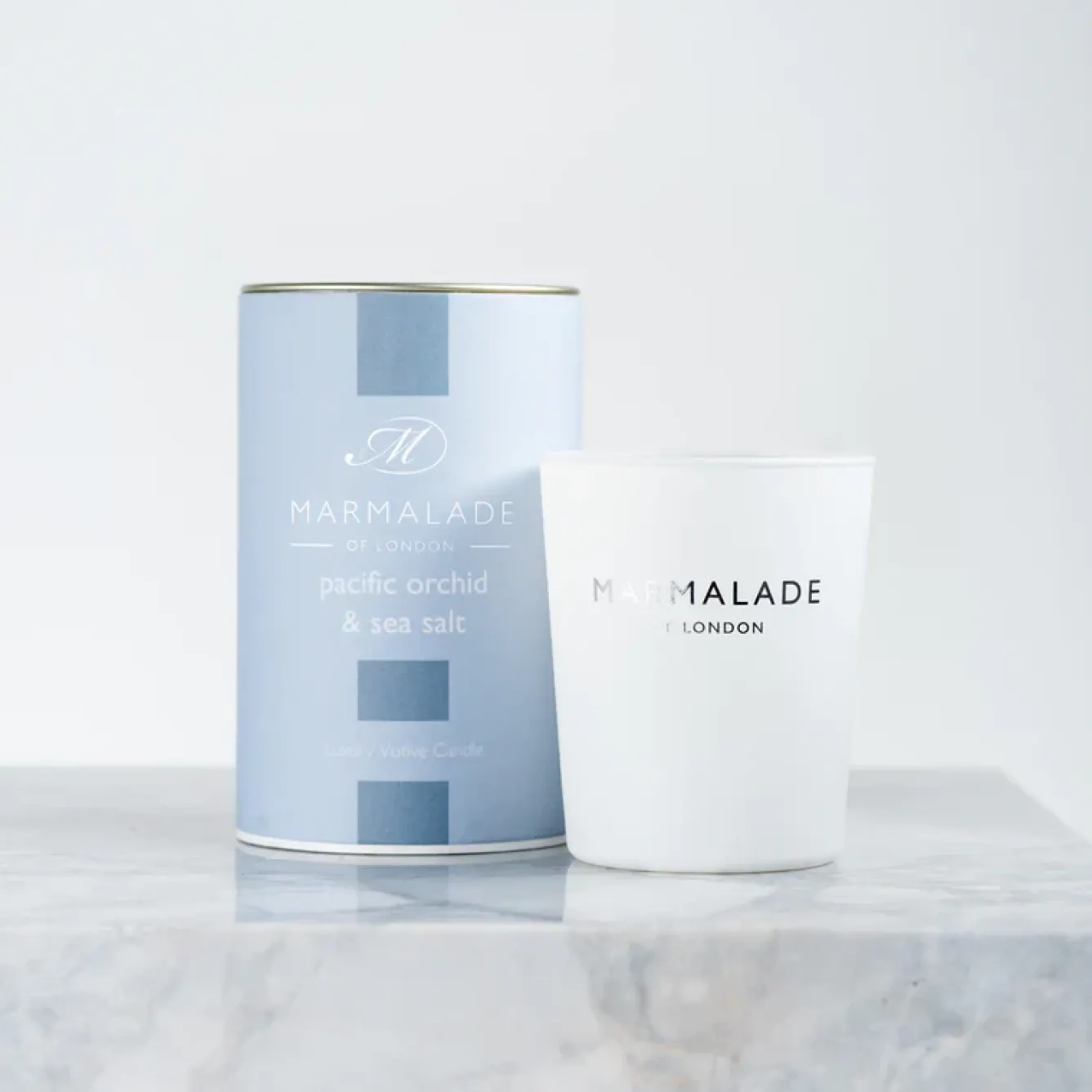 Marmalade of London Home Fragrance-Pacific Orchid and Sea Salt Luxury Glass Votive Candle