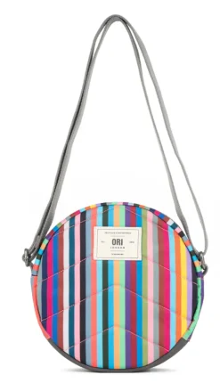 Ori London Bags-Paddington B Multi Stripe Recycled Canvas Crossbody Bag