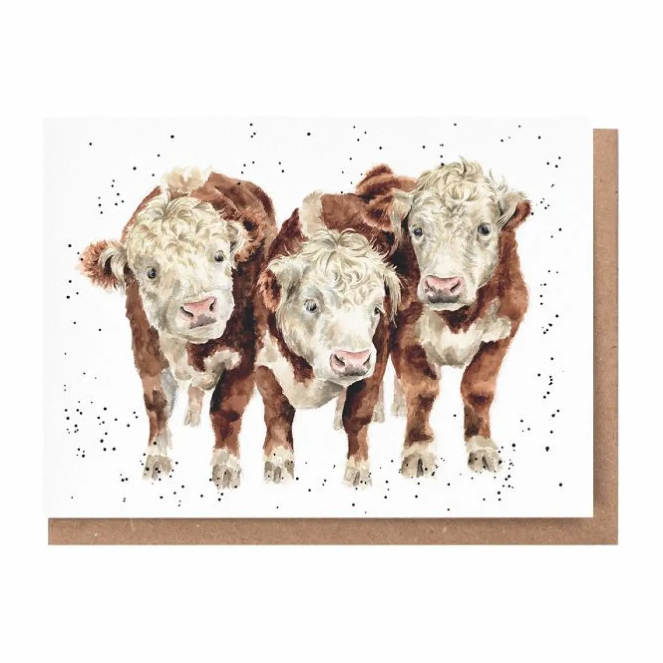 Wrendale Designs Greeting Cards-'Paddy, Percy and Pedro' Cows Greetings Card