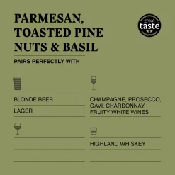 The Drinks Bakery Tea|Snacks & Crackers-Parmesan, Toasted Pine Nuts and Basil Drinks Biscuits 110g