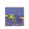 The Art File Greeting Cards-Party Frogs Greeting Card by Sara Miller