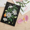 Catherine Lewis Greeting Cards-Passion Flower - Black - Greetings Card