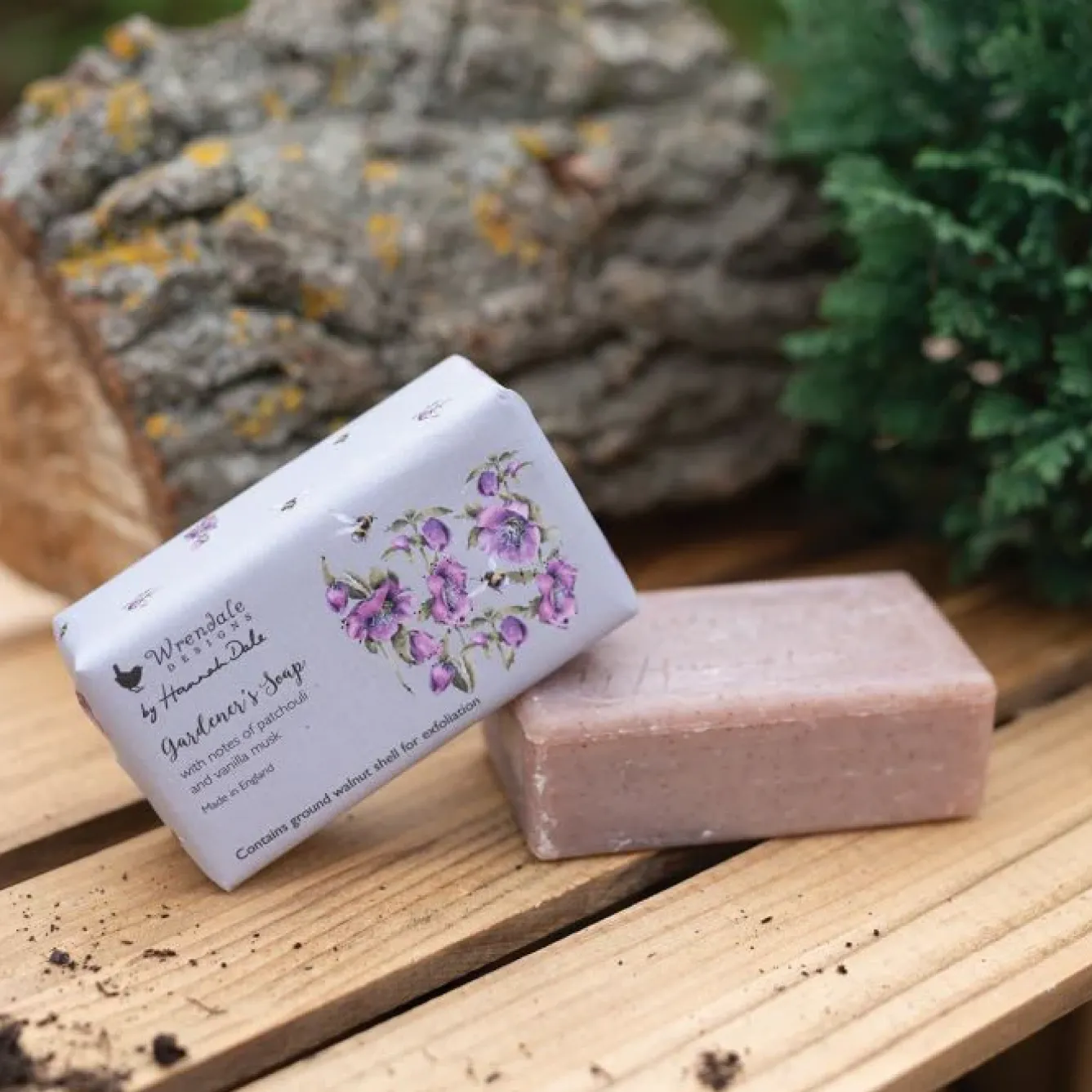 Wrendale Designs Soaps & Lotions|Gardening-Patchouli and Vanilla Musks Gardener's Soap Bar